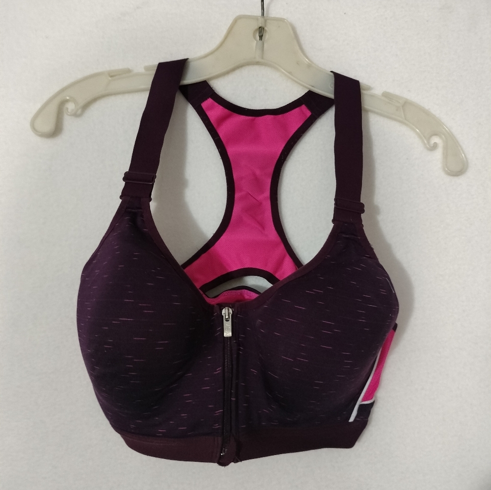 Women's Purple and Pink Sports Bra